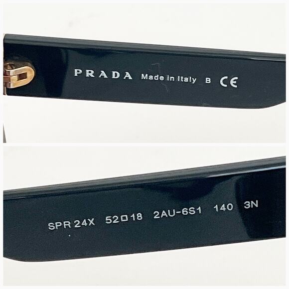 Prada PR 24XS Sunglasses Oversize Cat Eye Havana Tortoise Frame - Picture 10 of 12